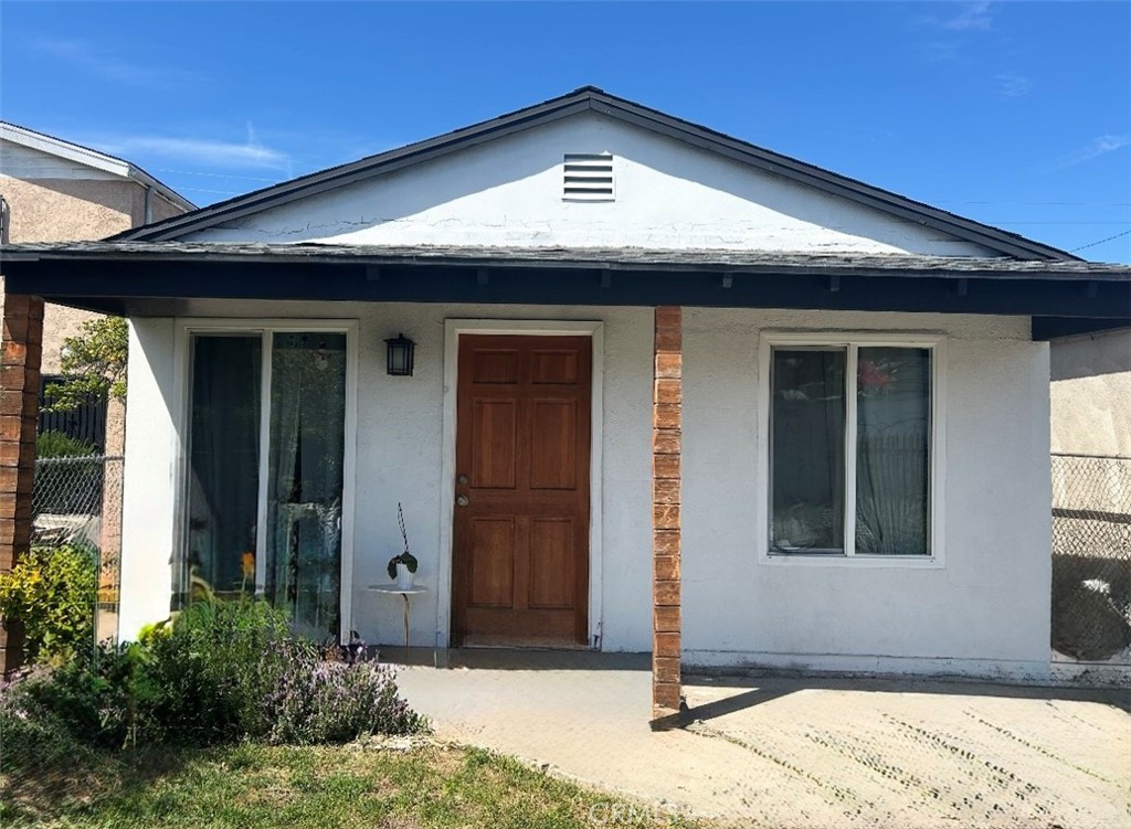 a front view of a house