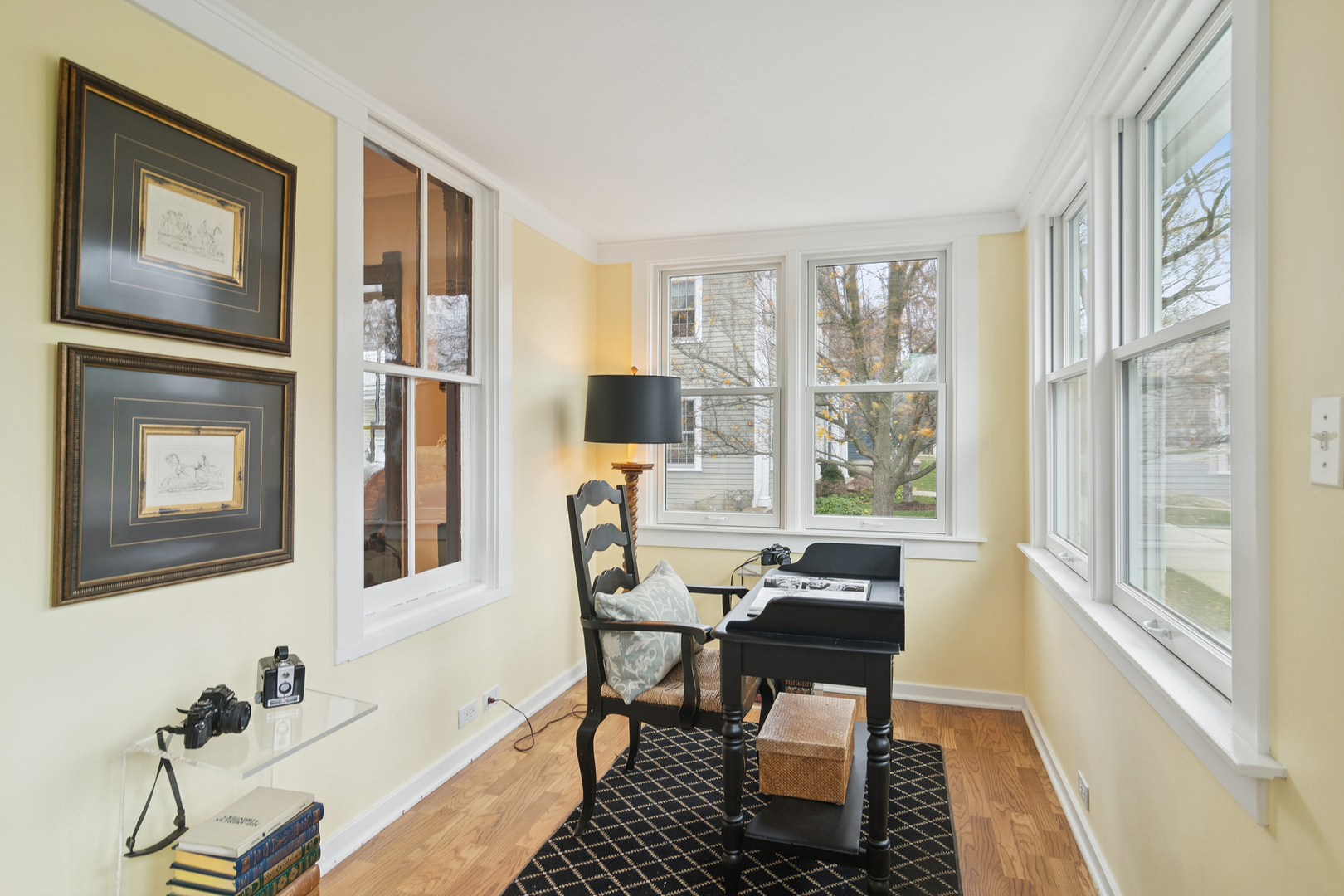 202 East Hillside Road Barrington, IL 60010 - Photo 20 of 37 a view of a workspace with furniture and a window