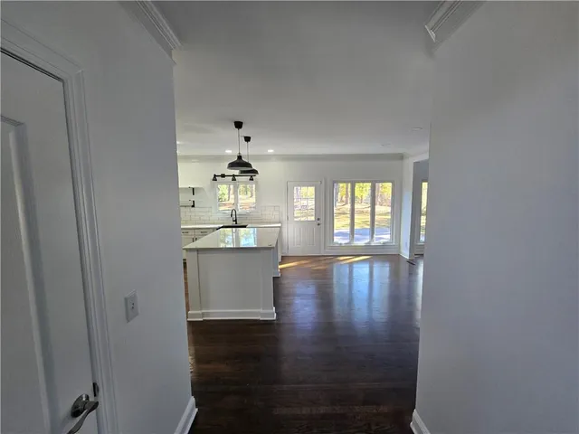 a view of backyard with green space