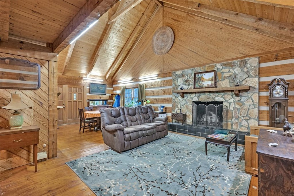 1151 Reynolds Farm Road Grovetown, GA 30813 - Photo 15 of 37 Main house great room with stone fireplace