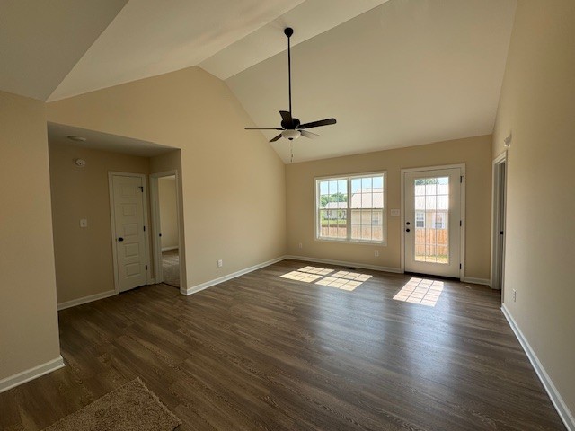 80 Modena Place Decherd, TN 37324 - Photo 3 of 14 a view of empty room with wooden floor and fan