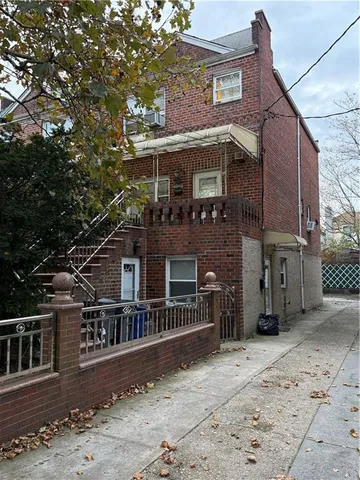 a view of a house with a balcony