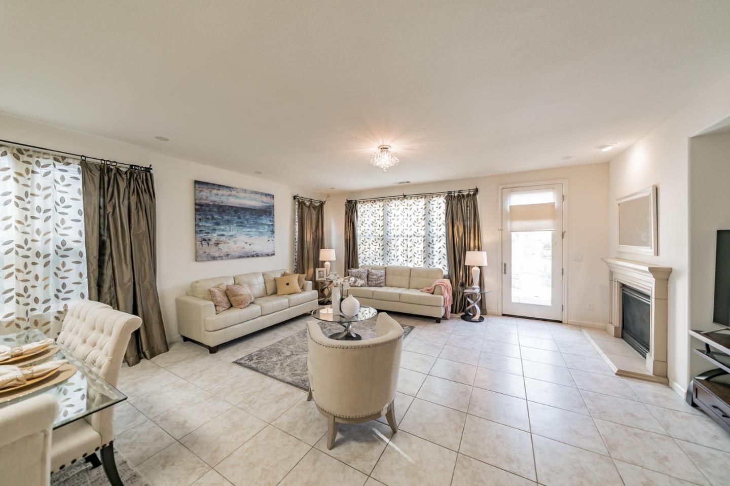 3830 Highbury Way San Ramon, CA 94582 - Photo 5 of 38 a living room with furniture a window and a fireplace