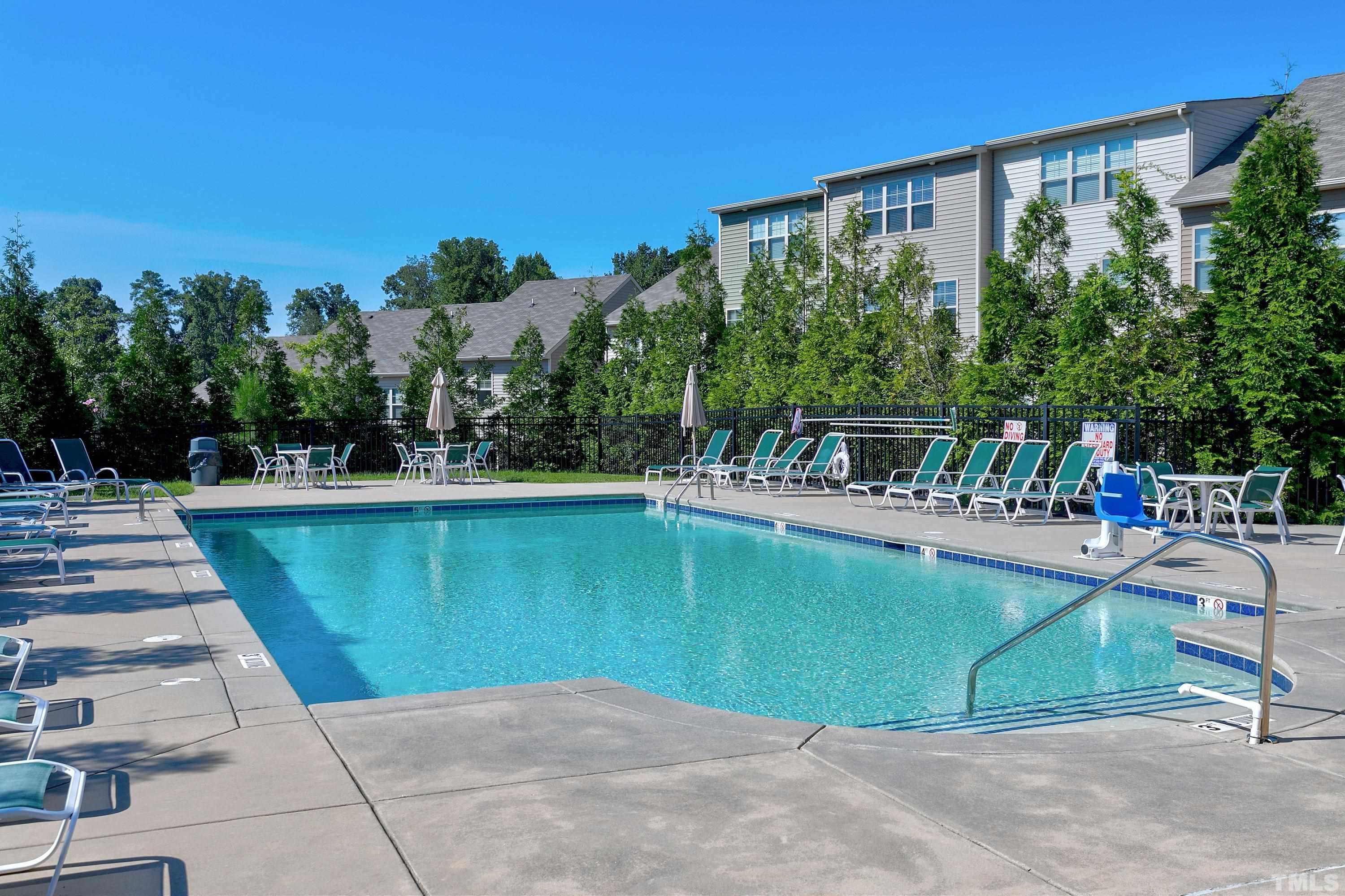 7906 Allscott Way Raleigh, NC 27612 - Photo 30 of 30 a view of a swimming pool with a patio