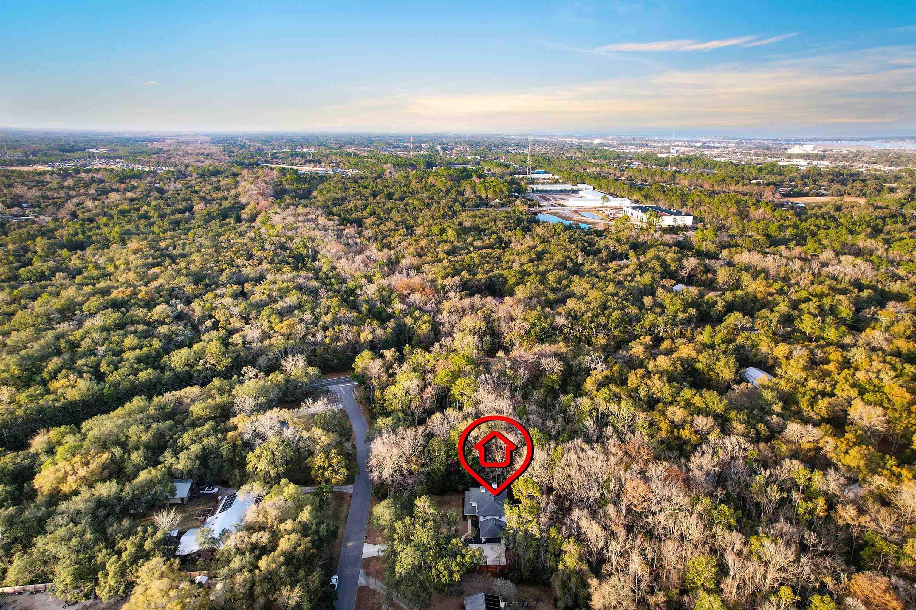 3020 Mac Road St. Augustine, FL 32086 - Photo 48 of 49 Bird's eye view of a heavily wooded area