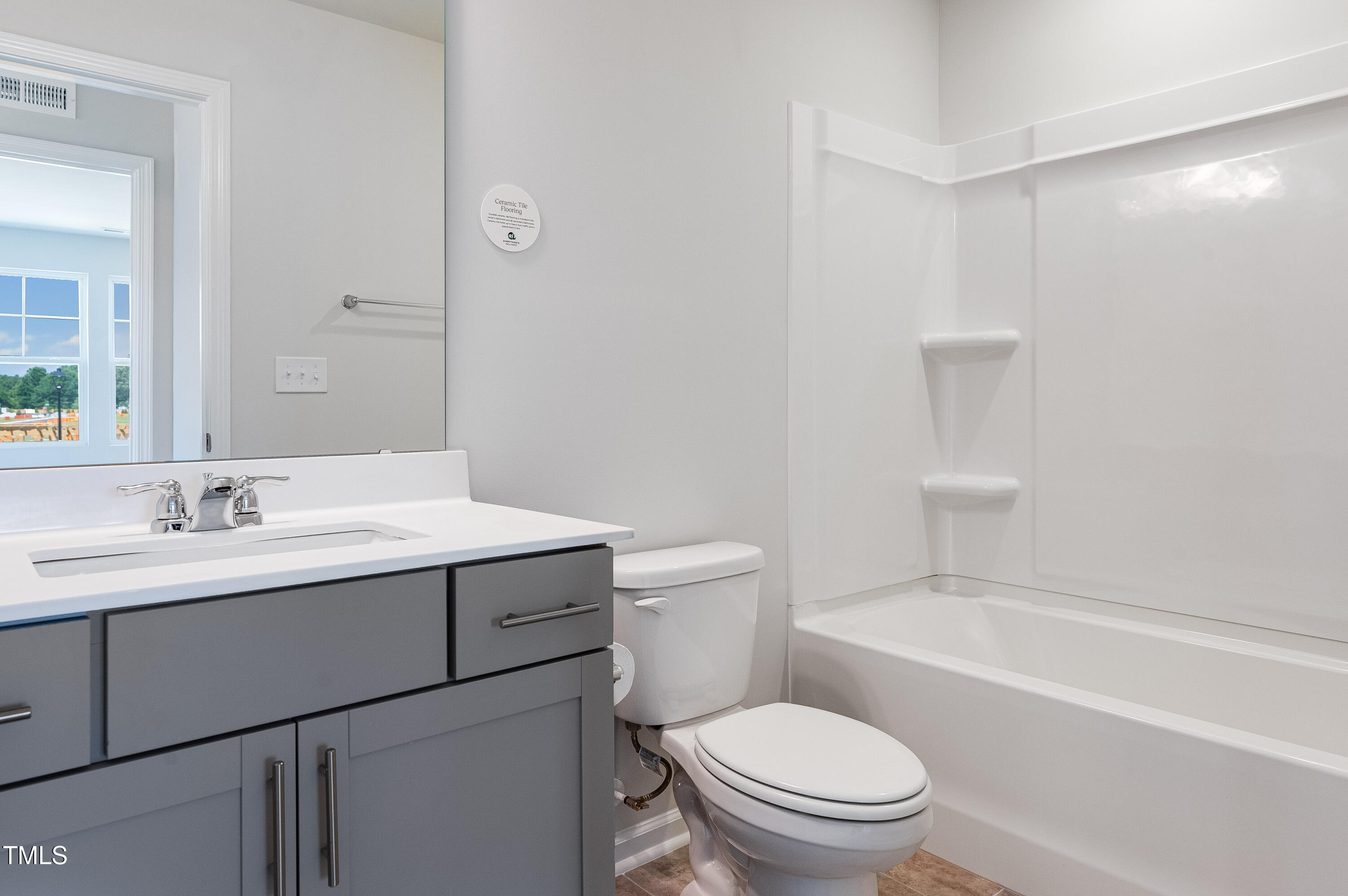 2217 Titanium Rock Road Durham, NC 27704 - Photo 27 of 27 a bathroom with a sink a toilet and shower