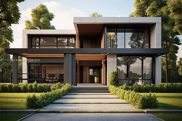 a view of a back yard