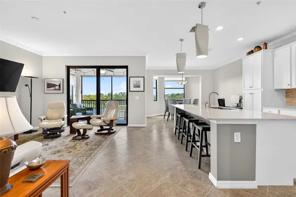 a view of a living room and a window