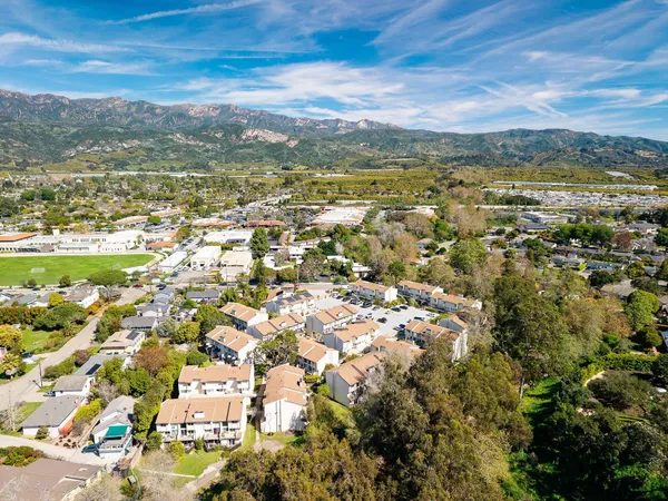 a view of city and mountain