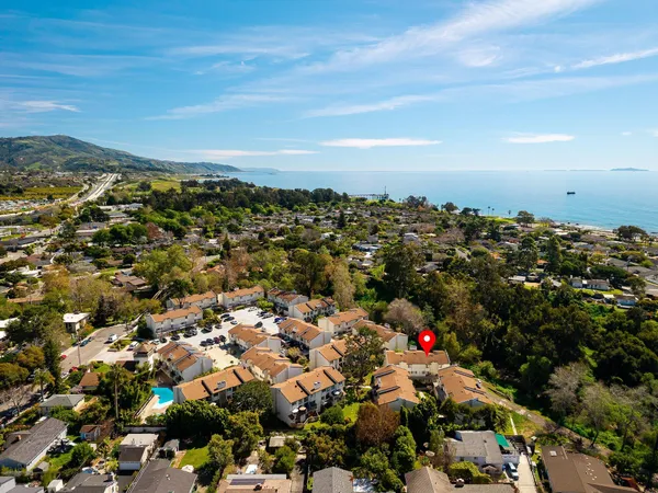 an aerial view of multiple house