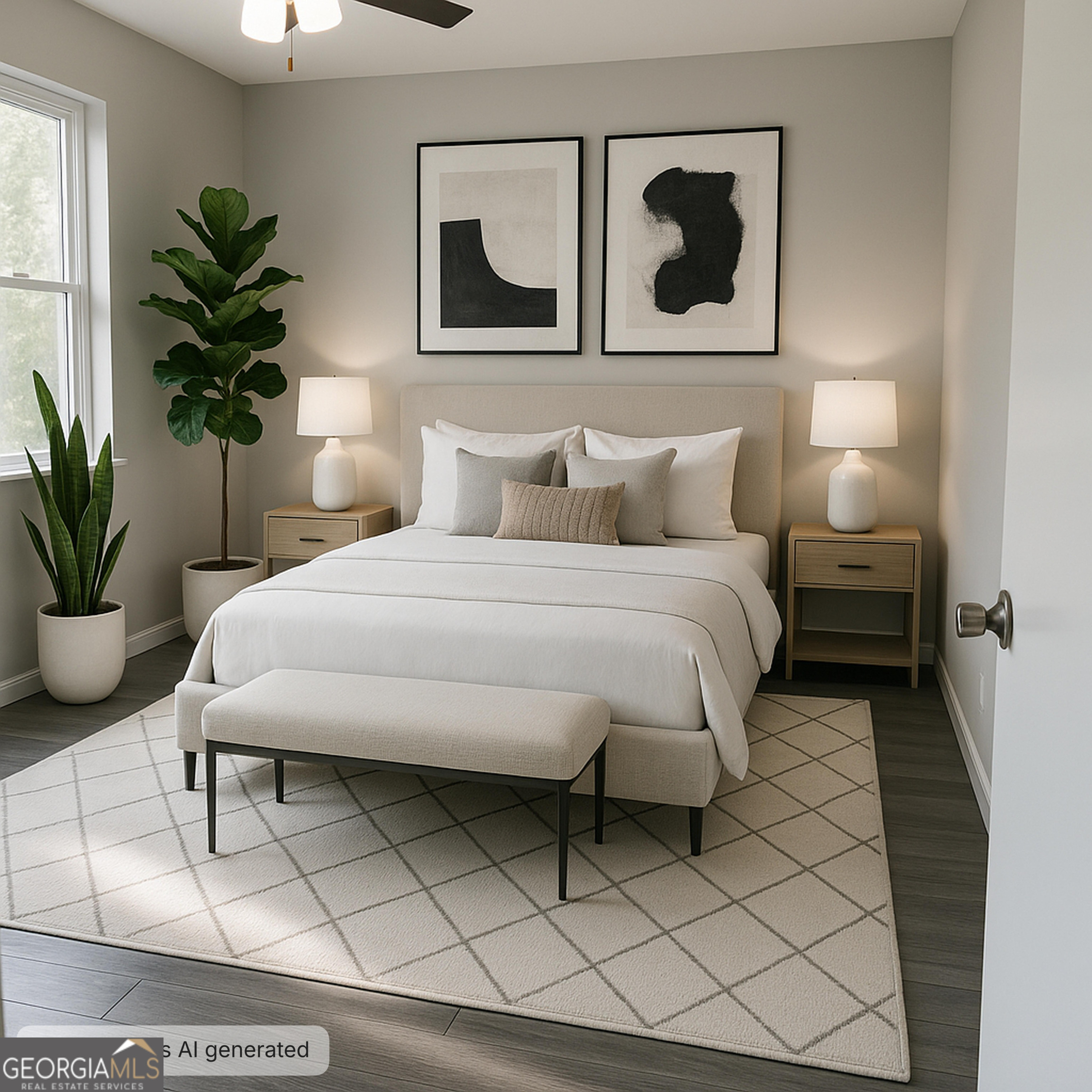 1980 Stanton Road, Unit 2 Atlanta, GA 30344 - Photo 4 of 4 a bedroom with a bed and potted plant