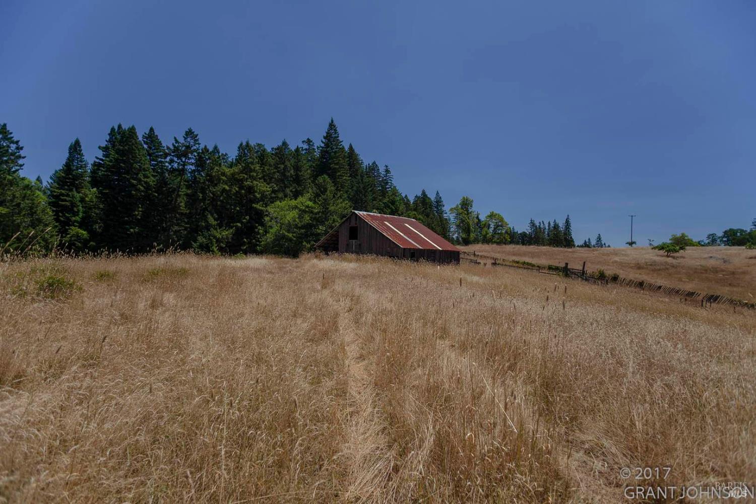 31010 Stewarts Point-skaggs Springs Road Annapolis, CA 95412 - Photo 75 of 78 a view of a dry yard with a building in the background