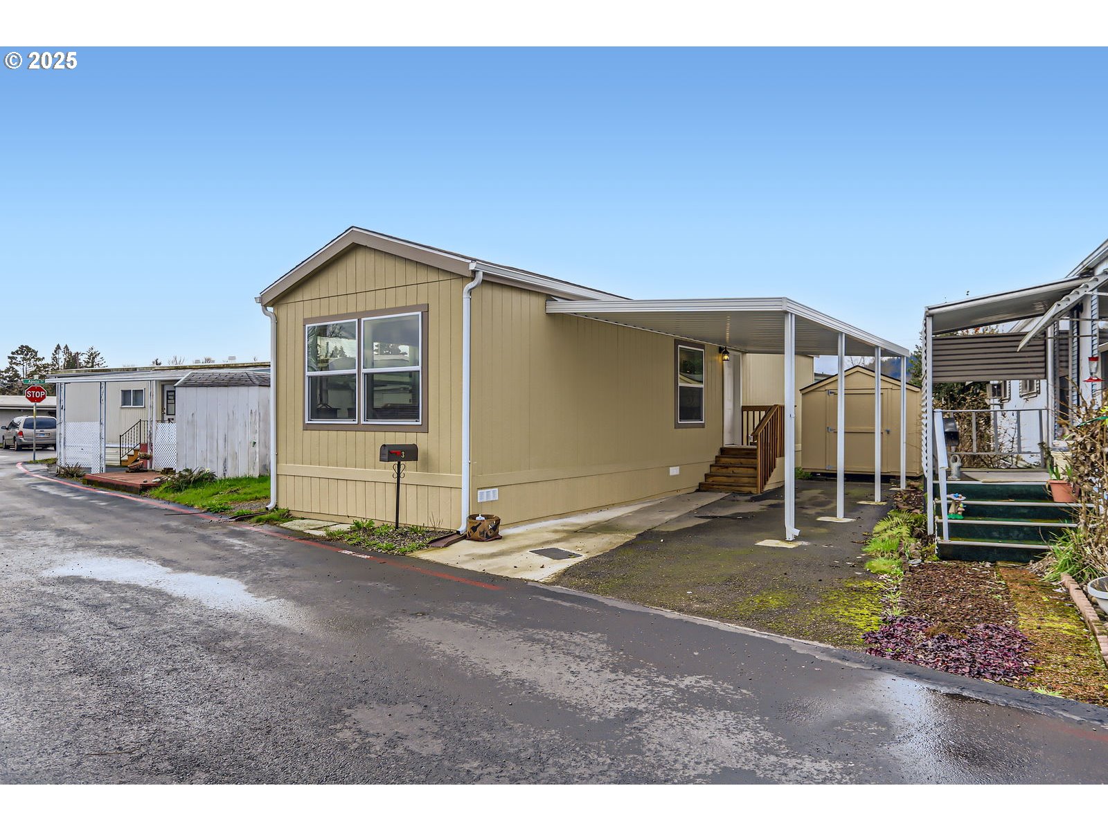 a house with yard in front of it