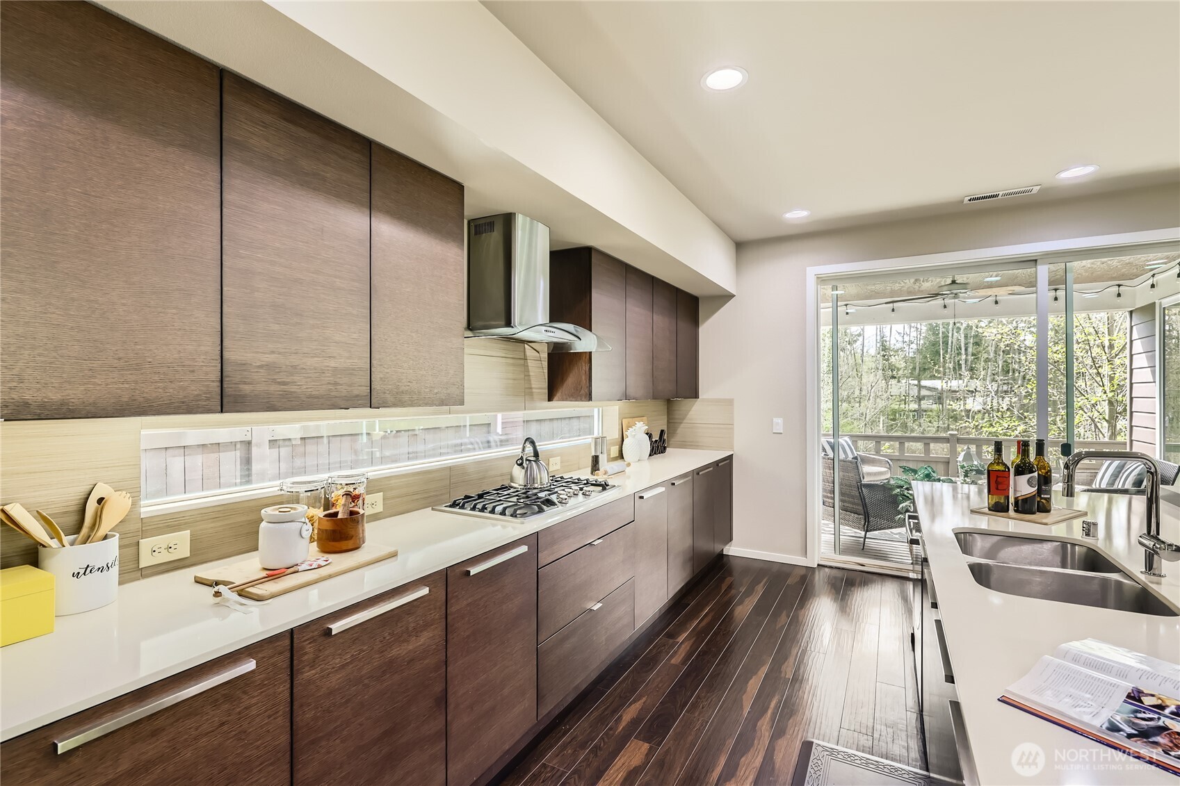 3702 170th Place Southeast Bothell, WA 98012 - Photo 14 of 40 a large white kitchen with a large window