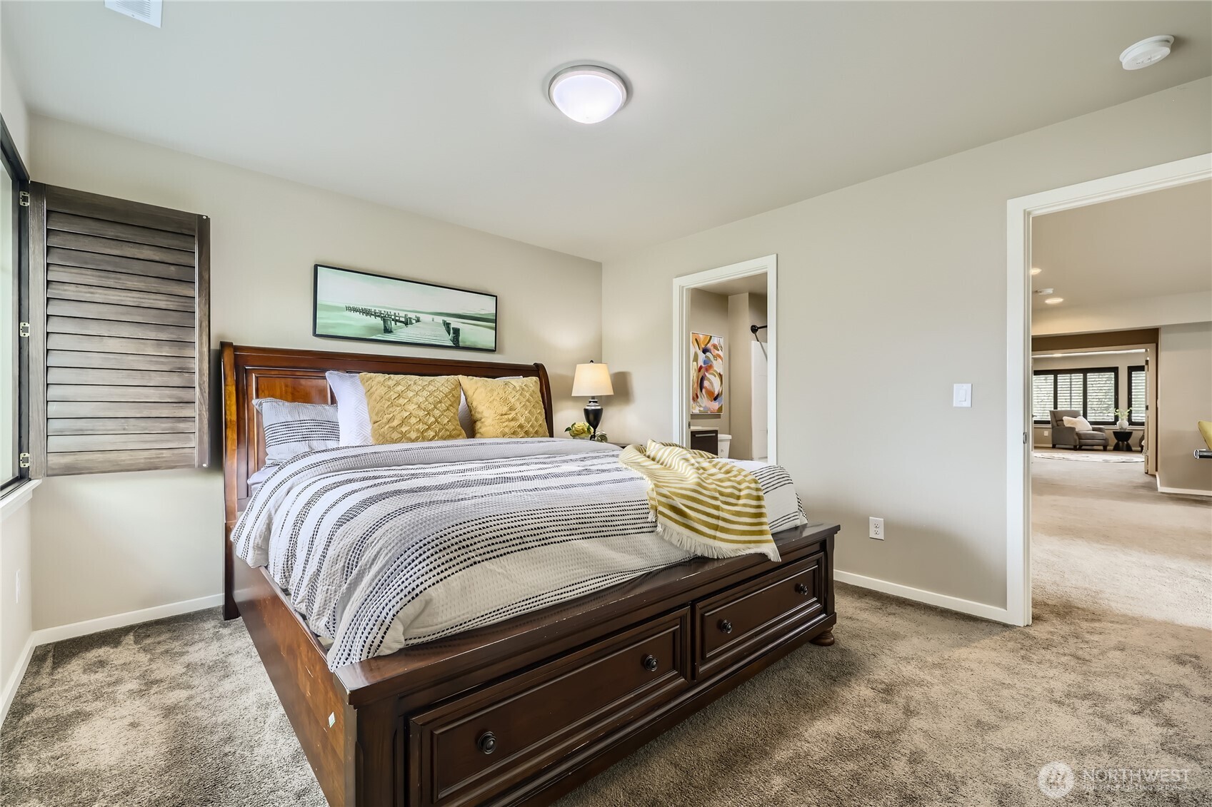 3702 170th Place Southeast Bothell, WA 98012 - Photo 27 of 40 a bedroom with a bed and closet