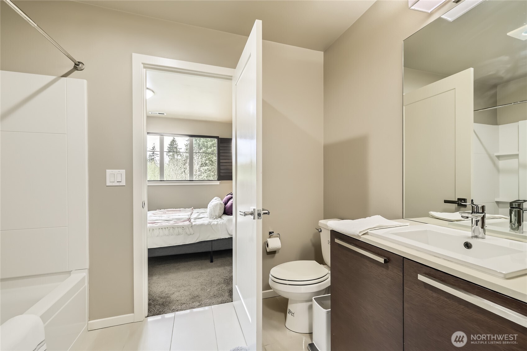 3702 170th Place Southeast Bothell, WA 98012 - Photo 33 of 40 a bathroom with a sink and a mirror