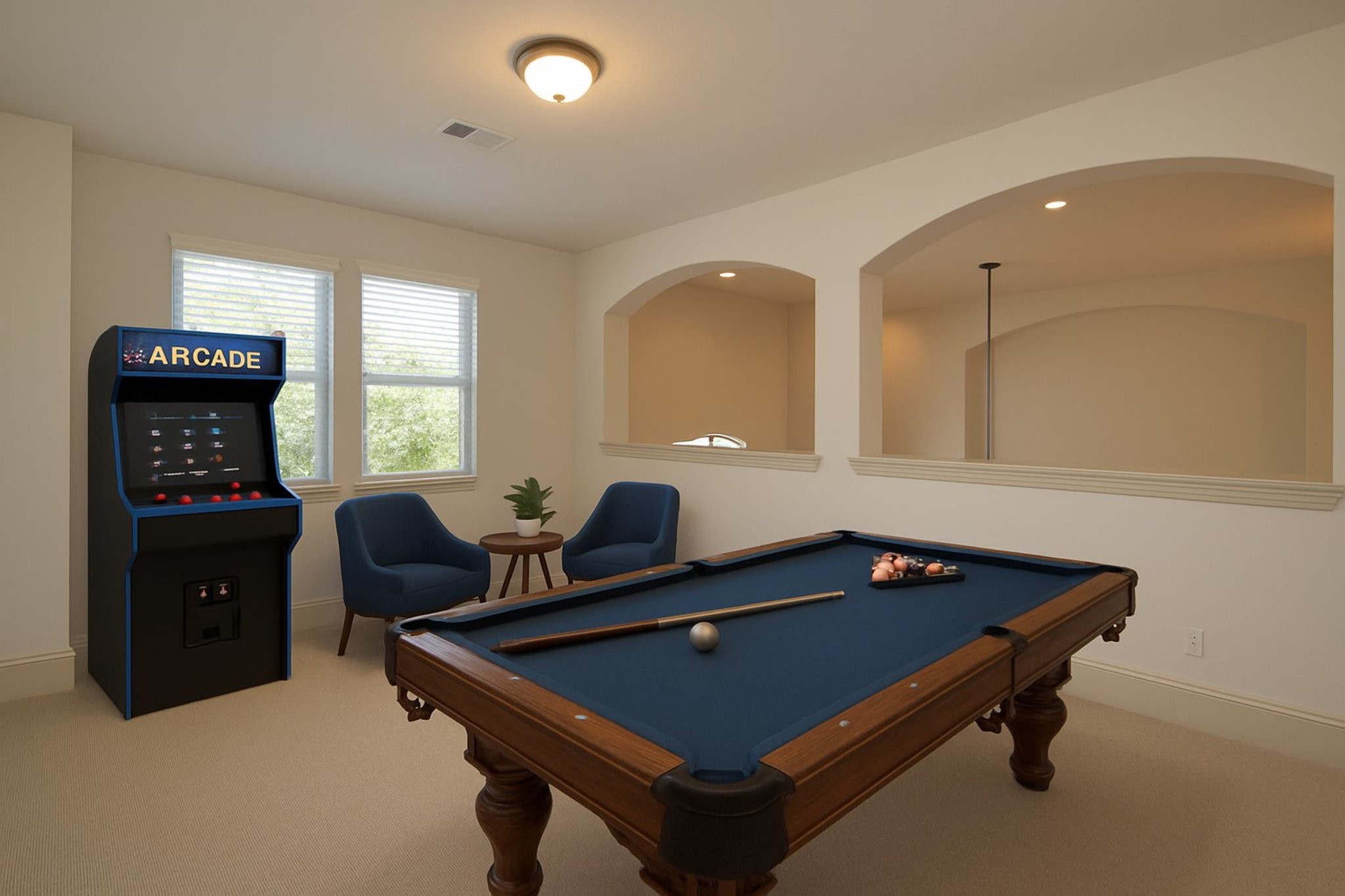3302 Rochdale Street Houston, TX 77025 - Photo 29 of 49 a living room with furniture pool table and windows