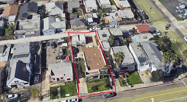 an aerial view of a city