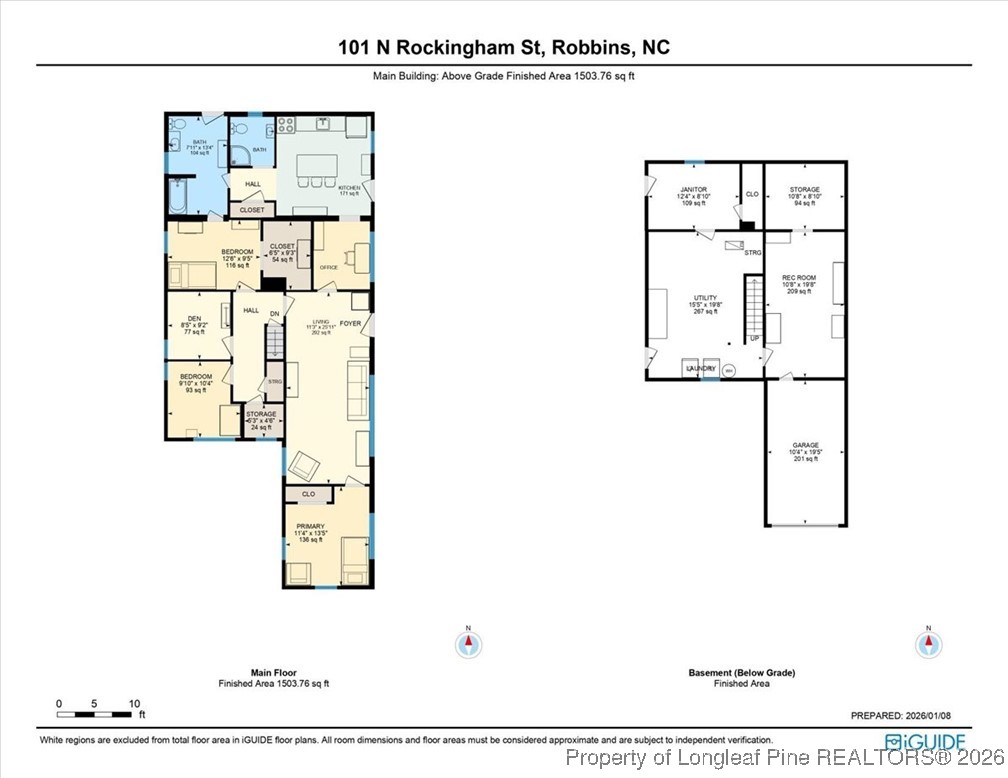 101 North Rockingham Street Robbins, NC 27325 - Photo 32 of 32 a picture of a floor plan