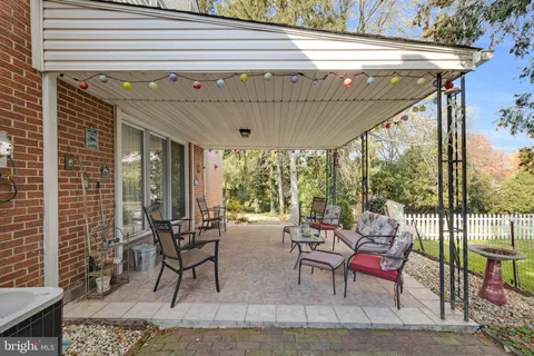 a outdoor space with furniture