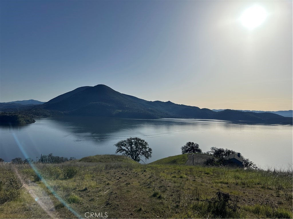 a view of a lake in middle of forest