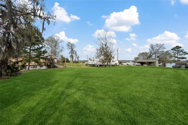 a view of outdoor space with seating
