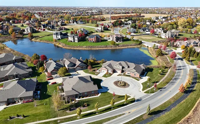an aerial view of a city