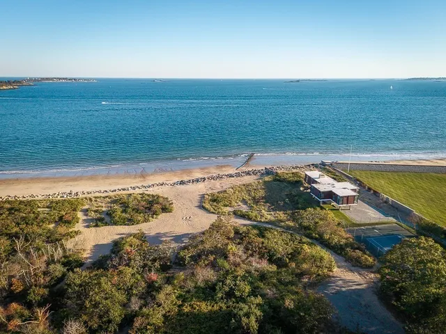 a view of a ocean with beach
