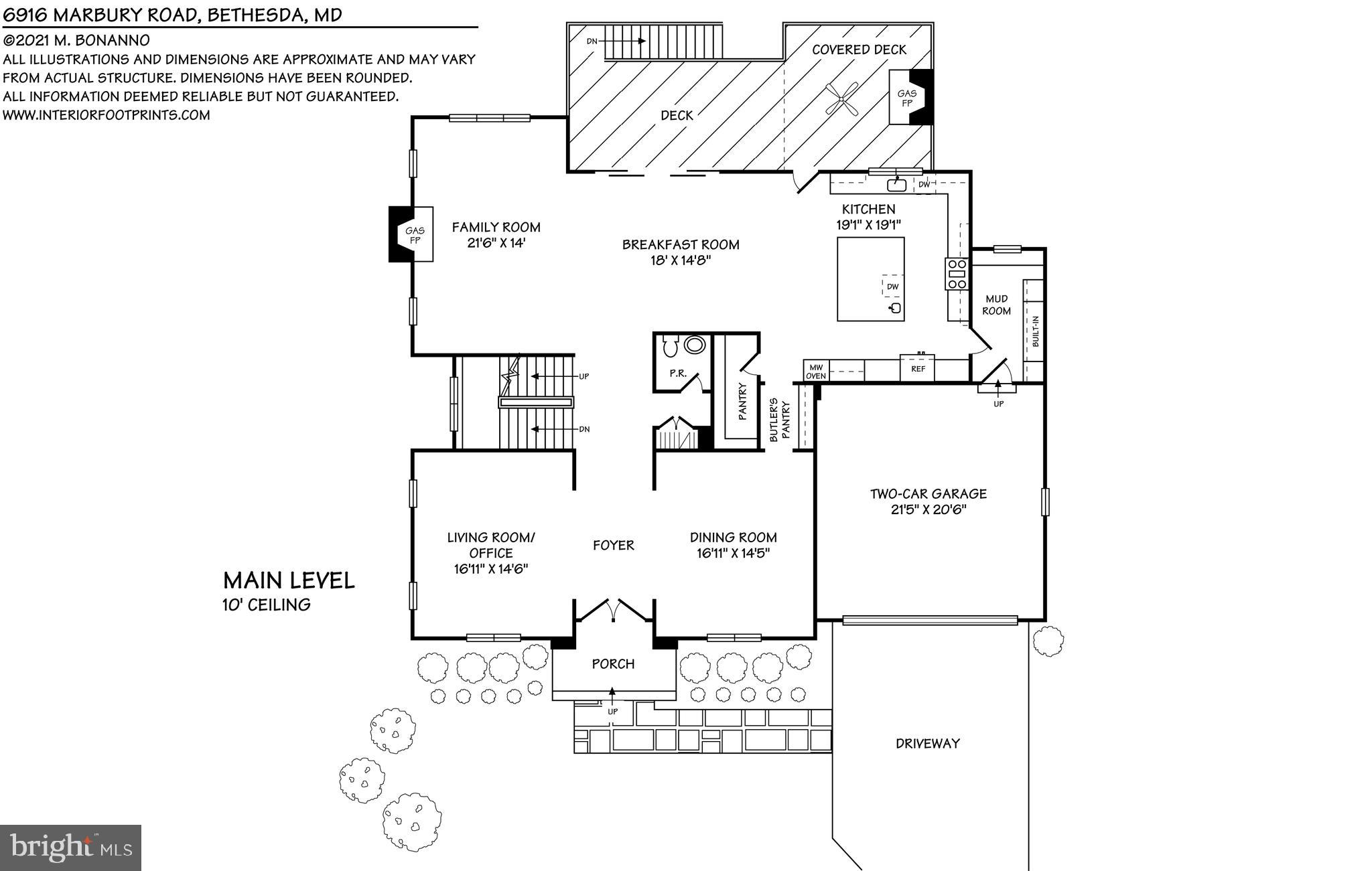 6916 Marbury Road Bethesda, MD 20817 - Photo 87 of 89 MAIN FLOOR FLOOR PLAN