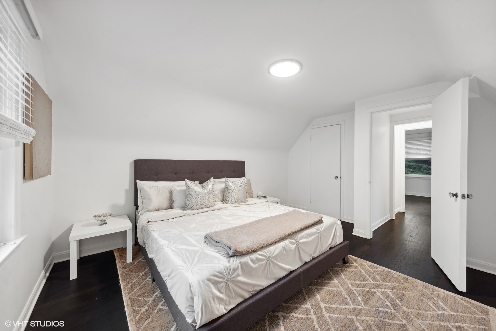 166 Northgate Road Riverside, IL 60546 - Photo 13 of 15 a bedroom with a bed and wooden floor