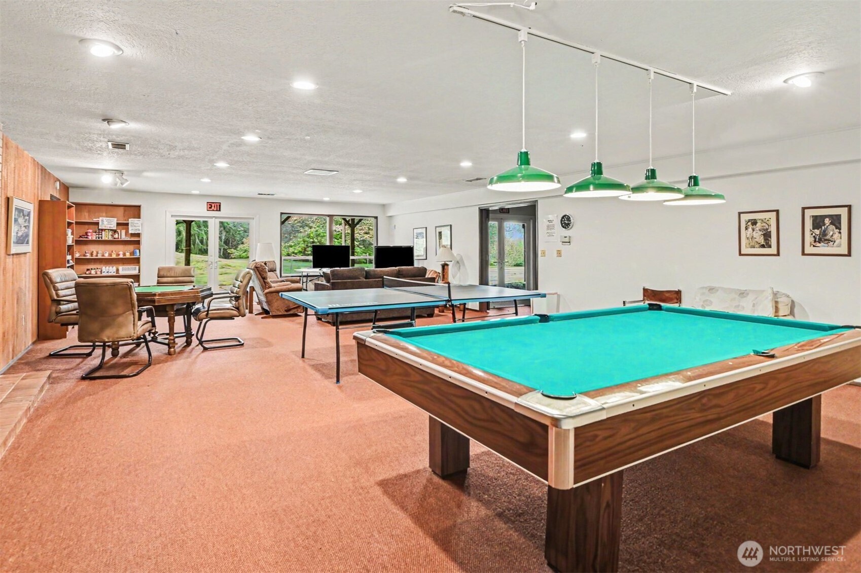 17308 Woodcrest Drive Northeast Bothell, WA 98011 - Photo 34 of 38 a room with pool table and windows