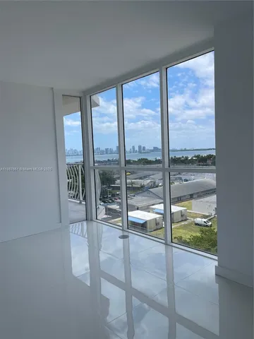 a view of a glass door with a glass door