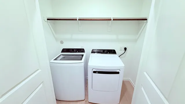 a kitchen with a stove and a microwave