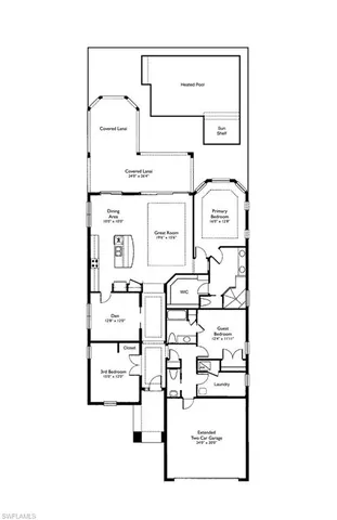 a front view of multi story residential apartment building with yard and green space