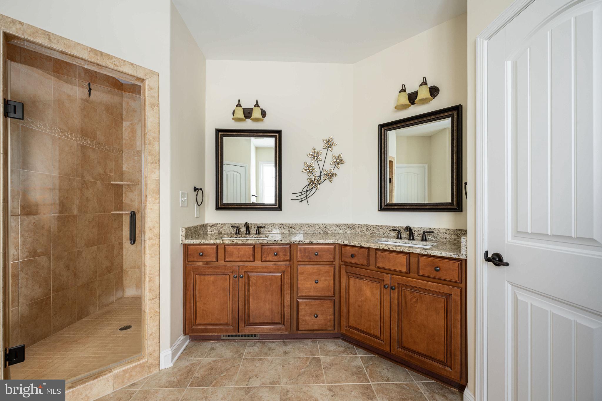 263 Lane Road Bumpass, VA 23024 - Photo 72 of 84 a bathroom with a double vanity sink mirror and shower