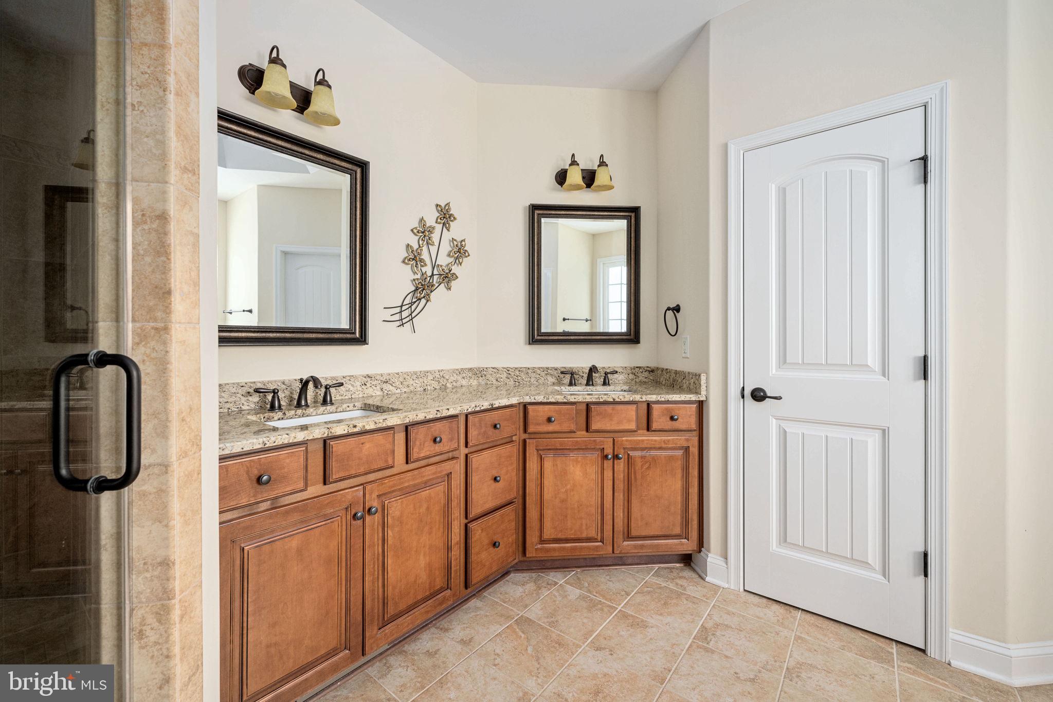 263 Lane Road Bumpass, VA 23024 - Photo 73 of 84 a spacious bathroom with a granite countertop sink and a mirror