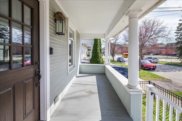 a narrow alley leading to a building
