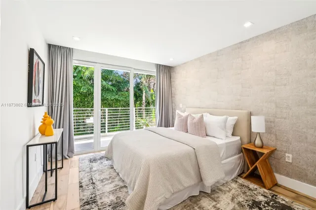 a view of a city with a building in the background