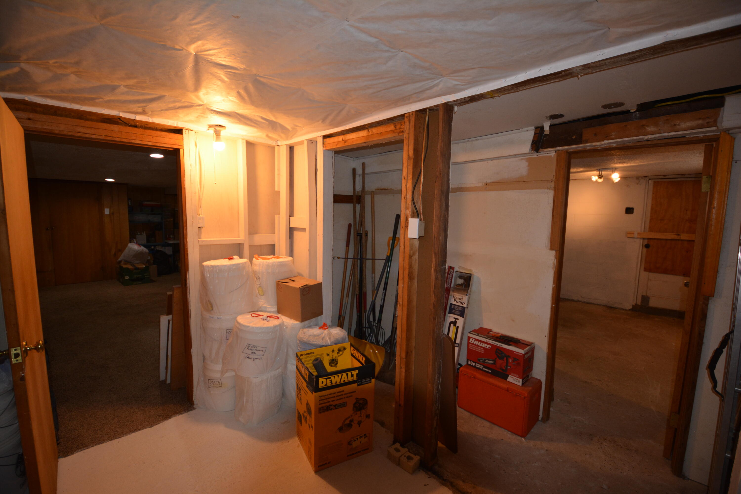 3316 Bassett Heights Road Bassett, VA 24055 - Photo 37 of 51 a view of a hallway with bathroom and glass door