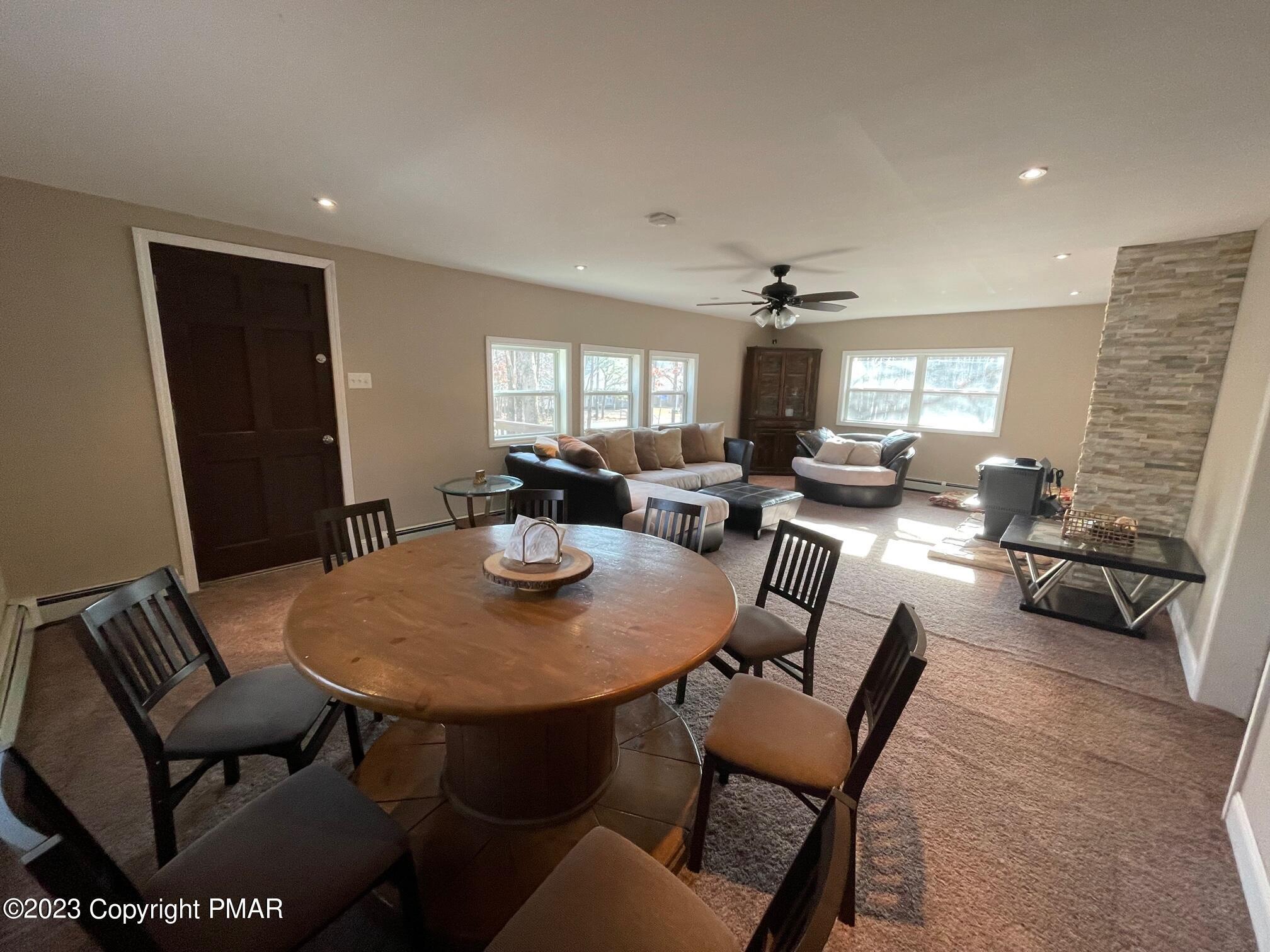 83 Fox Hill Road Albrightsville, PA 18210 - Photo 11 of 22 a view of a dining room with furniture