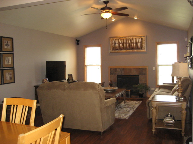 1444 Mackenzie Lane Elgin, IL 60120 - Photo 12 of 25 a living room with furniture and a fireplace