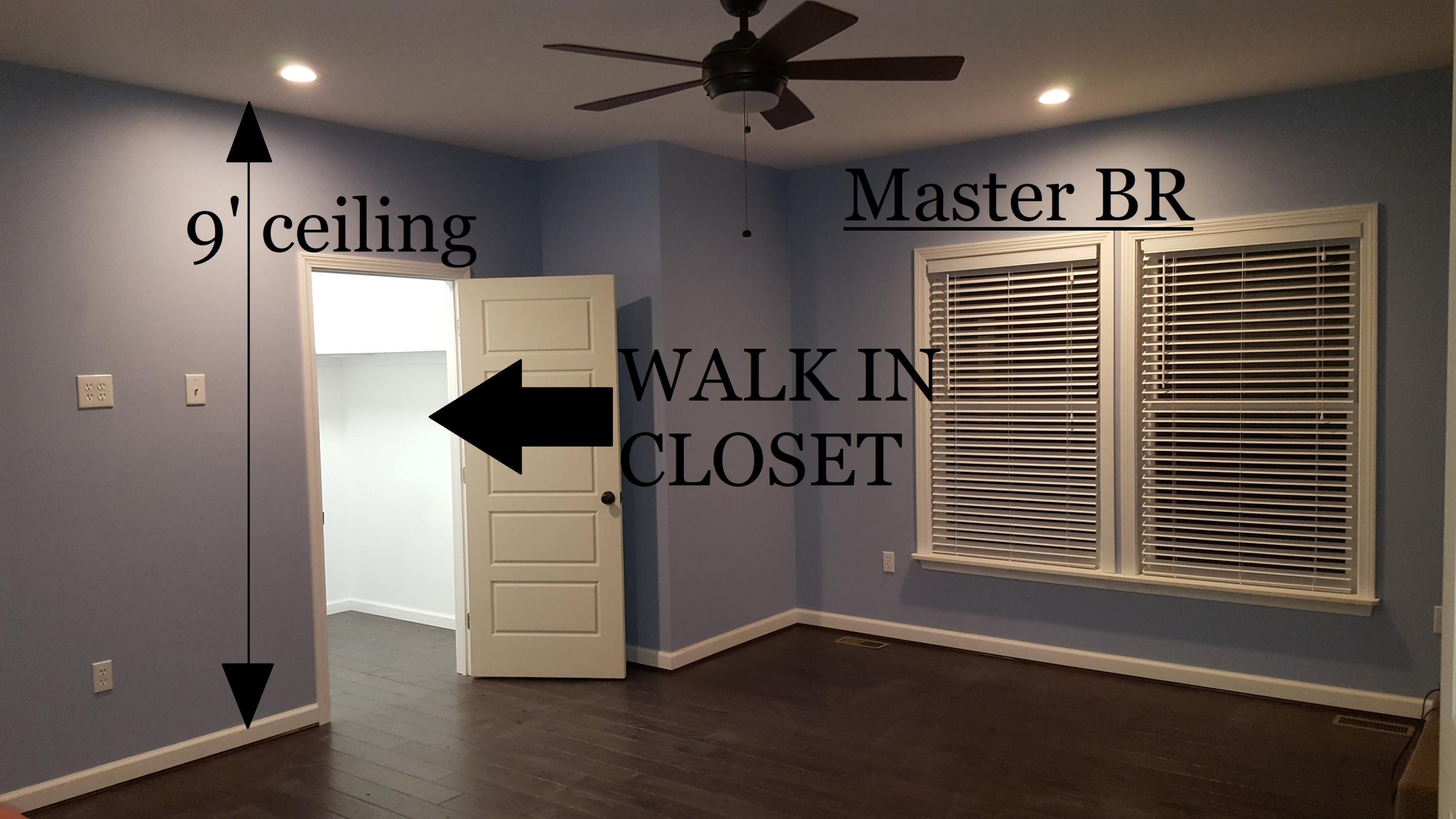 9 ft ceilings