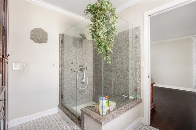 a bath tub sitting next to a window