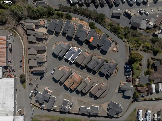 an aerial view of a city