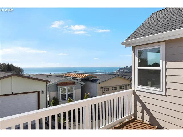 a view of a city from a balcony