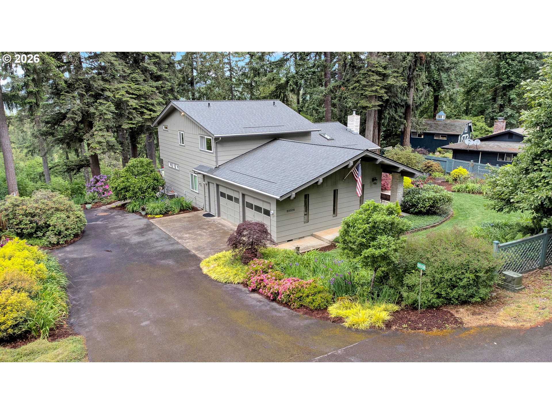 88108 Tiki Lane Springfield, OR 97478 - Photo 3 of 48 a aerial view of a house with a yard and sitting area