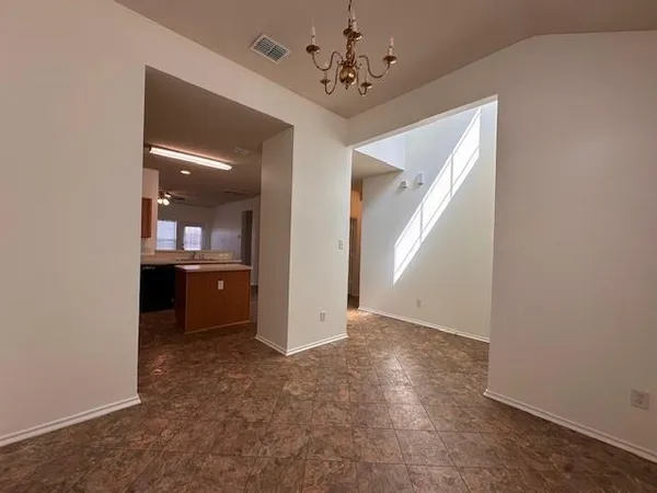 en view interior of a house and an empty room