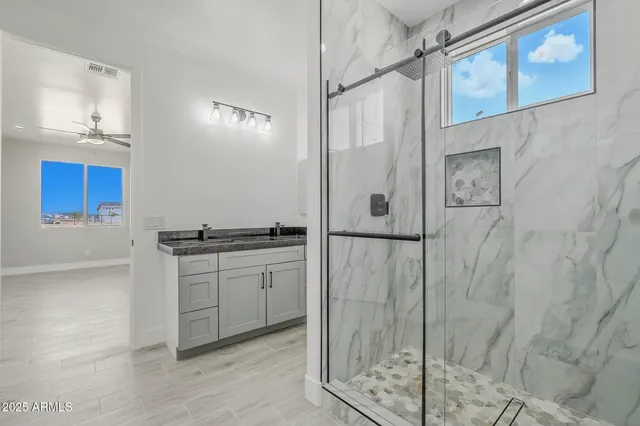 an empty room with a window