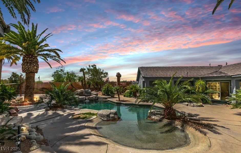 6520 Turtle Hill Road Las Vegas, NV 89110 - Photo 2 of 59 Swimming pool featuring a patio and a fenced backyard