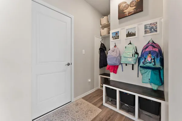 a room with storage and utility